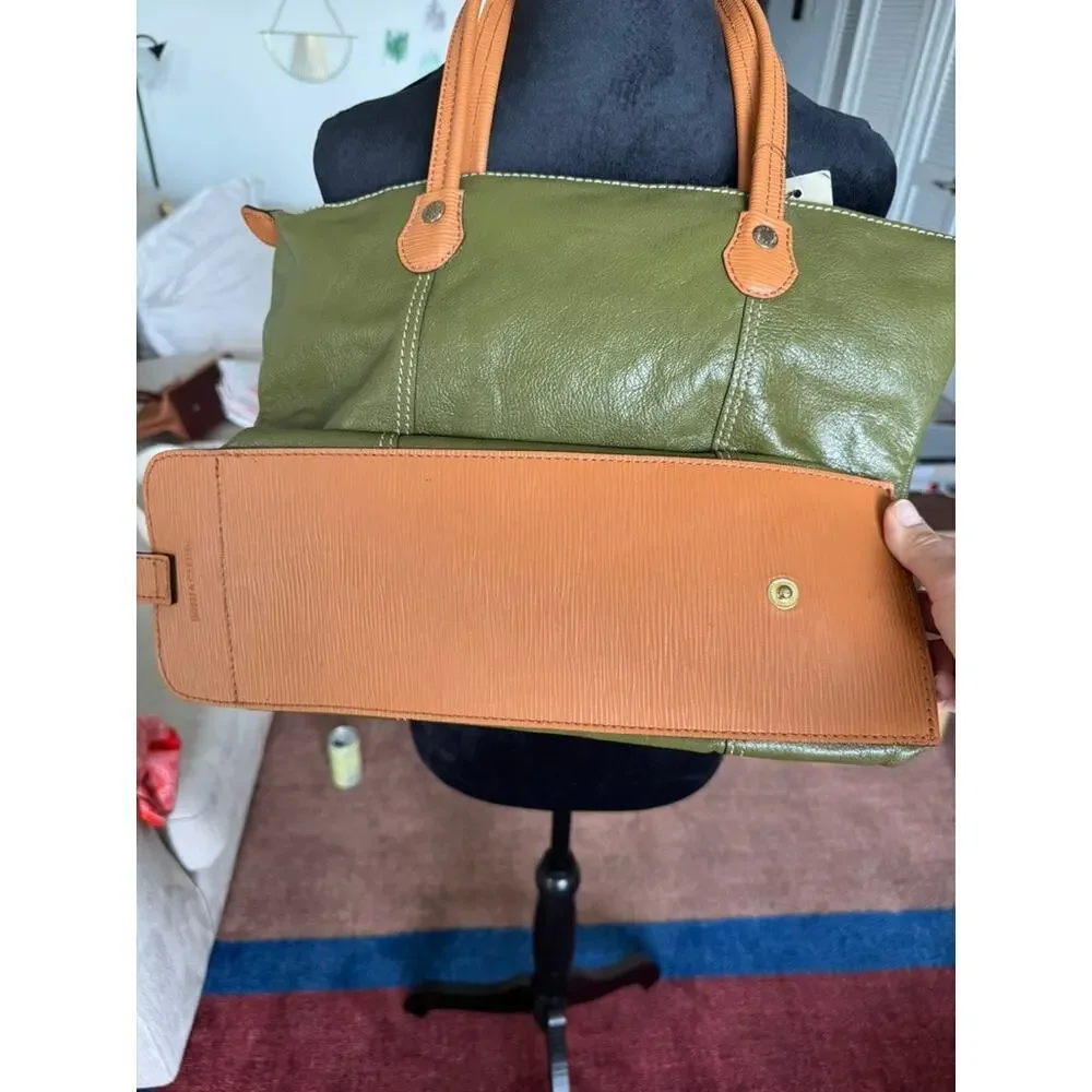 NWT RARE Rossi & Carusso Saddle Brown TRIPOLI Tote Bag